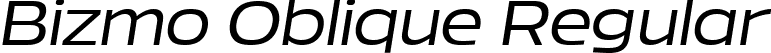 Bizmo Oblique Regular font | Bizmo Oblique.ttf