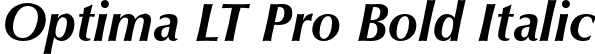 Optima LT Pro Bold Italic font | OptimaLTPro-BoldItalic.otf