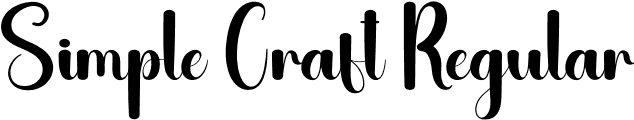 Simple Craft Regular font | Simple-Craft.otf