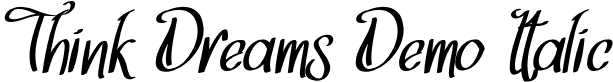 Think Dreams Demo Italic font | ThinkDreamsDemoItalic.ttf