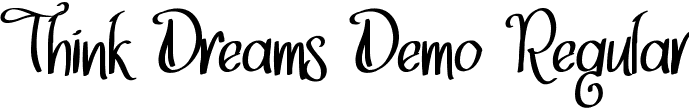 Think Dreams Demo Regular font | ThinkDreamsDemoRegular.ttf