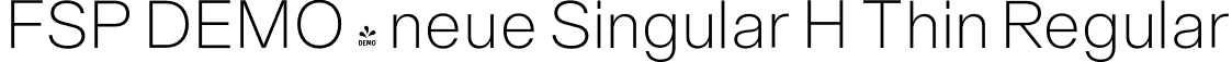 FSP DEMO - neue Singular H Thin Regular font | Fontspring-DEMO-neuesingular-h-thin.otf