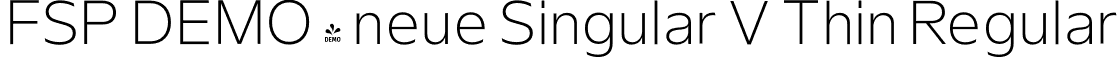 FSP DEMO - neue Singular V Thin Regular font | Fontspring-DEMO-neuesingular-v-thin.otf