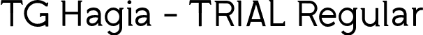 TG Hagia - TRIAL Regular font | tghagia-trial-regular.otf