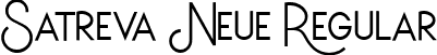 Satreva Neue Regular font | SatrevaNeue Regular.ttf