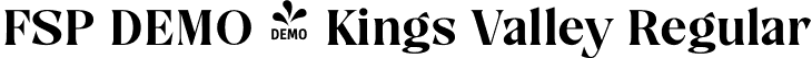 FSP DEMO - Kings Valley Regular font | demo-kings-valley.otf