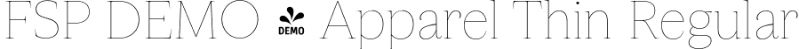 FSP DEMO - Apparel Thin Regular font | Fontspring-DEMO-apparel-thin.otf