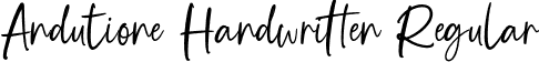 Andutione Handwritten Regular font | Andutione Handwritten.otf