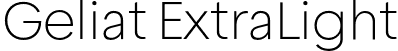 Geliat ExtraLight font | GeliatExtralight-6YLRq.otf