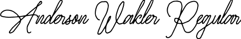 Anderson Wakler Regular font | Anderson Wakler 1.otf