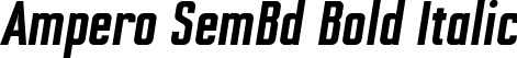 Ampero SemBd Bold Italic font | Ampero-BoldItalic.otf