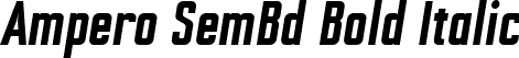 Ampero SemBd Bold Italic font | Ampero-BoldItalic.ttf