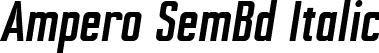 Ampero SemBd Italic font | Ampero-SemiBoldItalic.ttf