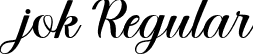 jok Regular font | Jok.ttf