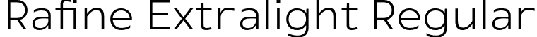 Rafine Extralight Regular font | Rafine Extralight.otf