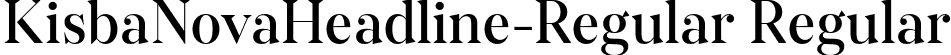 KisbaNovaHeadline-Regular Regular font | KisbaNovaHeadline-Regular.otf