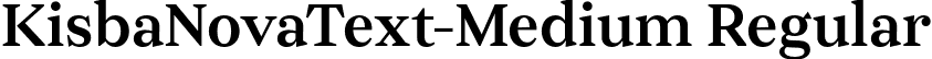 KisbaNovaText-Medium Regular font | KisbaNovaText-Medium.otf