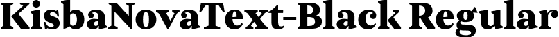 KisbaNovaText-Black Regular font | KisbaNovaText-Black.otf