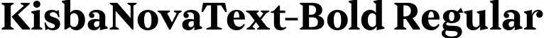 KisbaNovaText-Bold Regular font | KisbaNovaText-Bold.otf