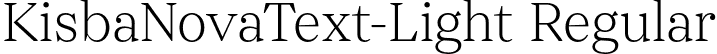 KisbaNovaText-Light Regular font | KisbaNovaText-Light.otf