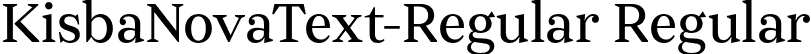 KisbaNovaText-Regular Regular font | KisbaNovaText-Regular.otf