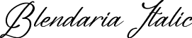 Blendaria Italic font | Blendaria Italic.otf