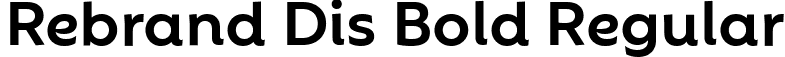 Rebrand Dis Bold Regular font | Rebrand Dis Bold.ttf