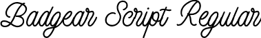 Badgear Script Regular font | Badgear Script.otf