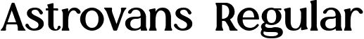 Astrovans Regular font | Astrovans.ttf