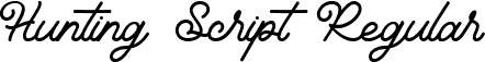 Hunting Script Regular font | Hunting Script.ttf