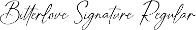 Bitterlove Signature Regular font | BitterloveSignature-YzG5L.ttf