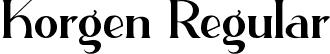 Korgen Regular font | Korgen.ttf