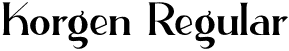 Korgen Regular font | Korgen.otf