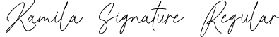 Kamila Signature Regular font | KamilaSignature-RpwoM.otf