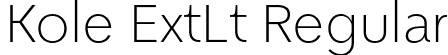 Kole ExtLt Regular font | NicolassFonts - Kole-ExtraLight.otf