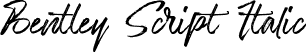 Bentley Script Italic font | Bentley.otf