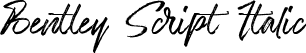 Bentley Script Italic font | Bentley.ttf