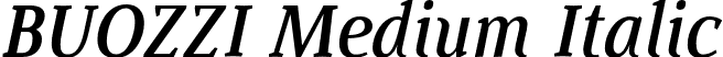 BUOZZI Medium Italic font | Buozzi Medium Italic.otf