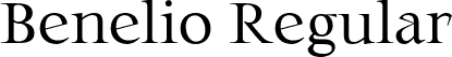 Benelio Regular font | Benelio Web PS.otf