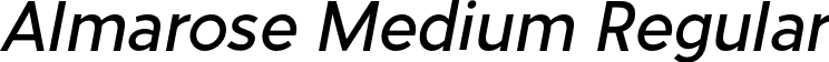 Almarose Medium Regular font | Almarose-MediumItalic.otf