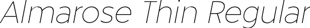 Almarose Thin Regular font | Almarose-ThinItalic.otf