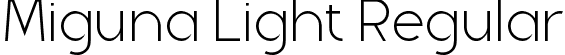 Miguna Light Regular font | MigunaLight.ttf