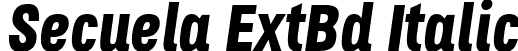 Secuela ExtBd Italic font | Secuela-ExtraBoldItalic.ttf