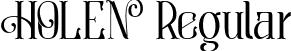 HOLEN Regular font | HolenRegular-z8GOl.ttf