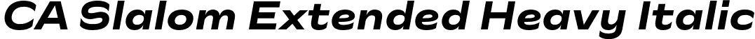 CA Slalom Extended Heavy Italic font | CASlalomExtended-HeavyItalic.otf