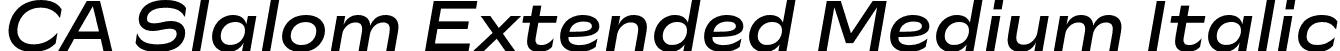 CA Slalom Extended Medium Italic font | CASlalomExtended-MediumItalic.otf