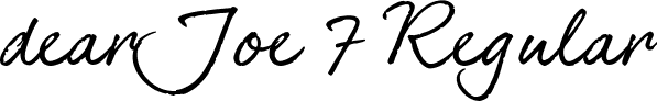 dearJoe 7 Regular font | dearJoe 7.ttf