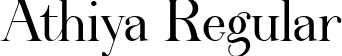 Athiya Regular font | athiya-regular.otf