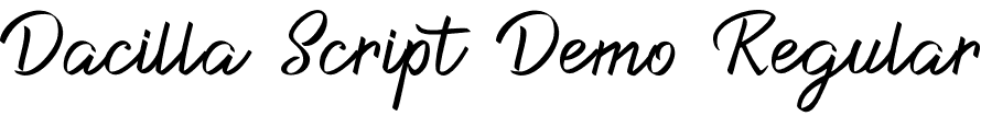 Dacilla Script Demo Regular font | Dacilla Script Demo.otf