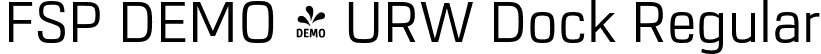 FSP DEMO - URW Dock Regular font | Fontspring-DEMO-urwdock-regular.otf